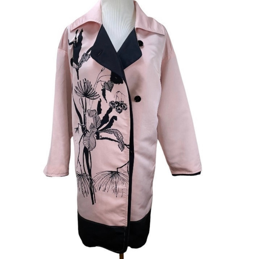 Missoni Silky Long Jacket Lightweight Coat It42 Blazer Floral Long Trench Duster View 2